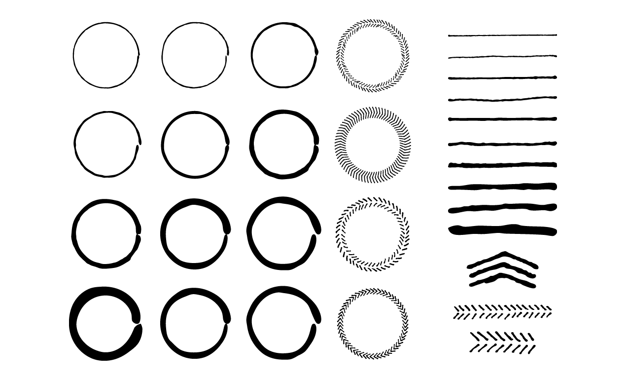 Download Hand Drawn Circles & Lines Vectors ~ Illustrations on ...