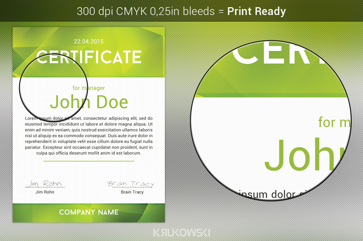 New Certificate Template ~ Stationery Templates on Creative Market