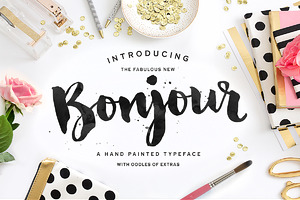 Bonjour! Typeface with Extras
