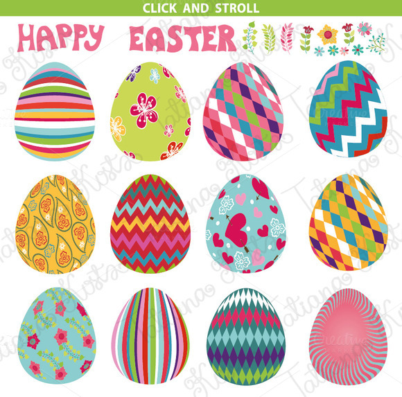Easter pattern eggs set 01.Vector - Illustrations - 3