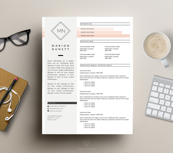 2 Page Resume Template for MS Word ~ Resume Templates on 