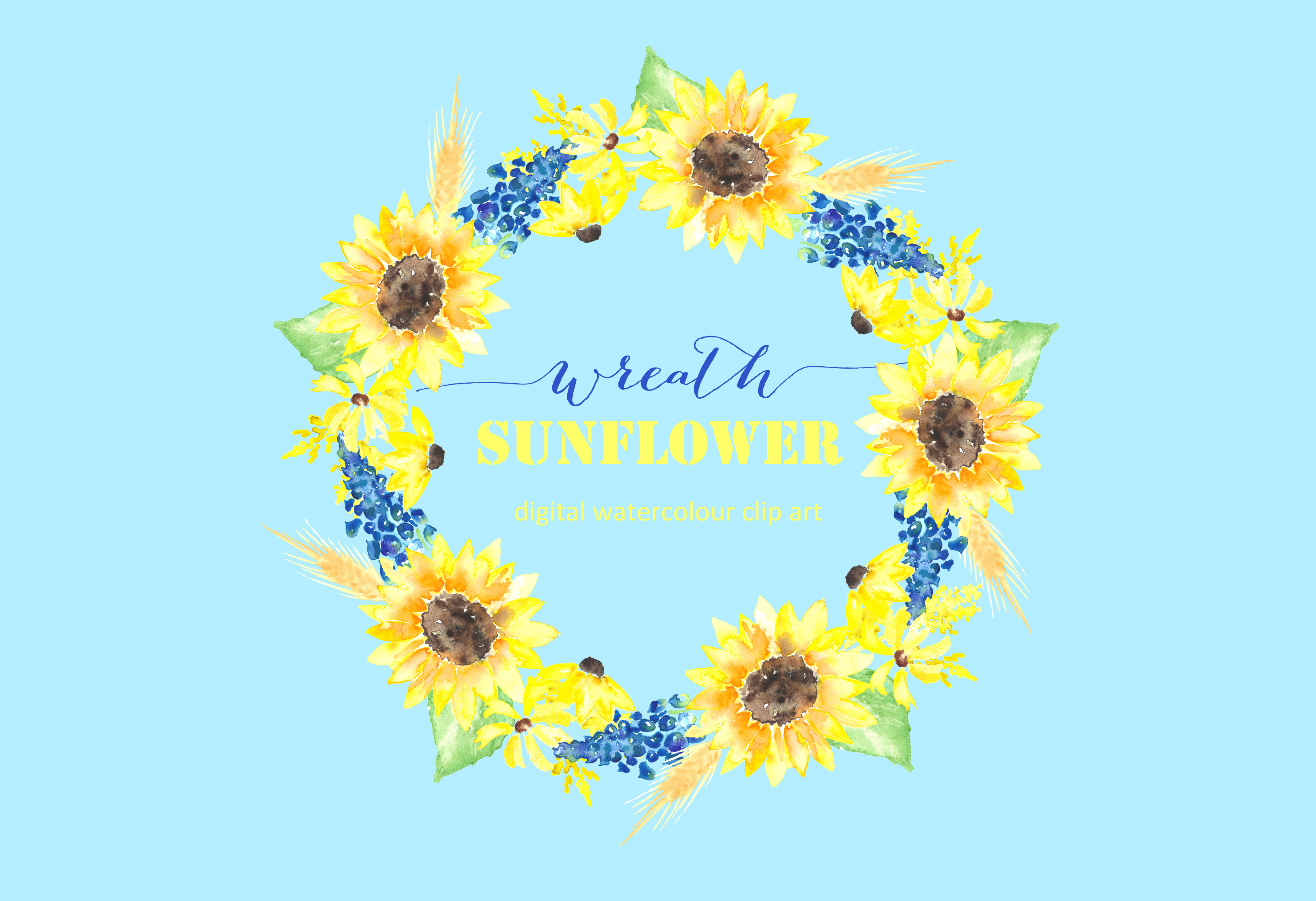Free Free 110 Free Sunflower Wreath Clipart SVG PNG EPS DXF File