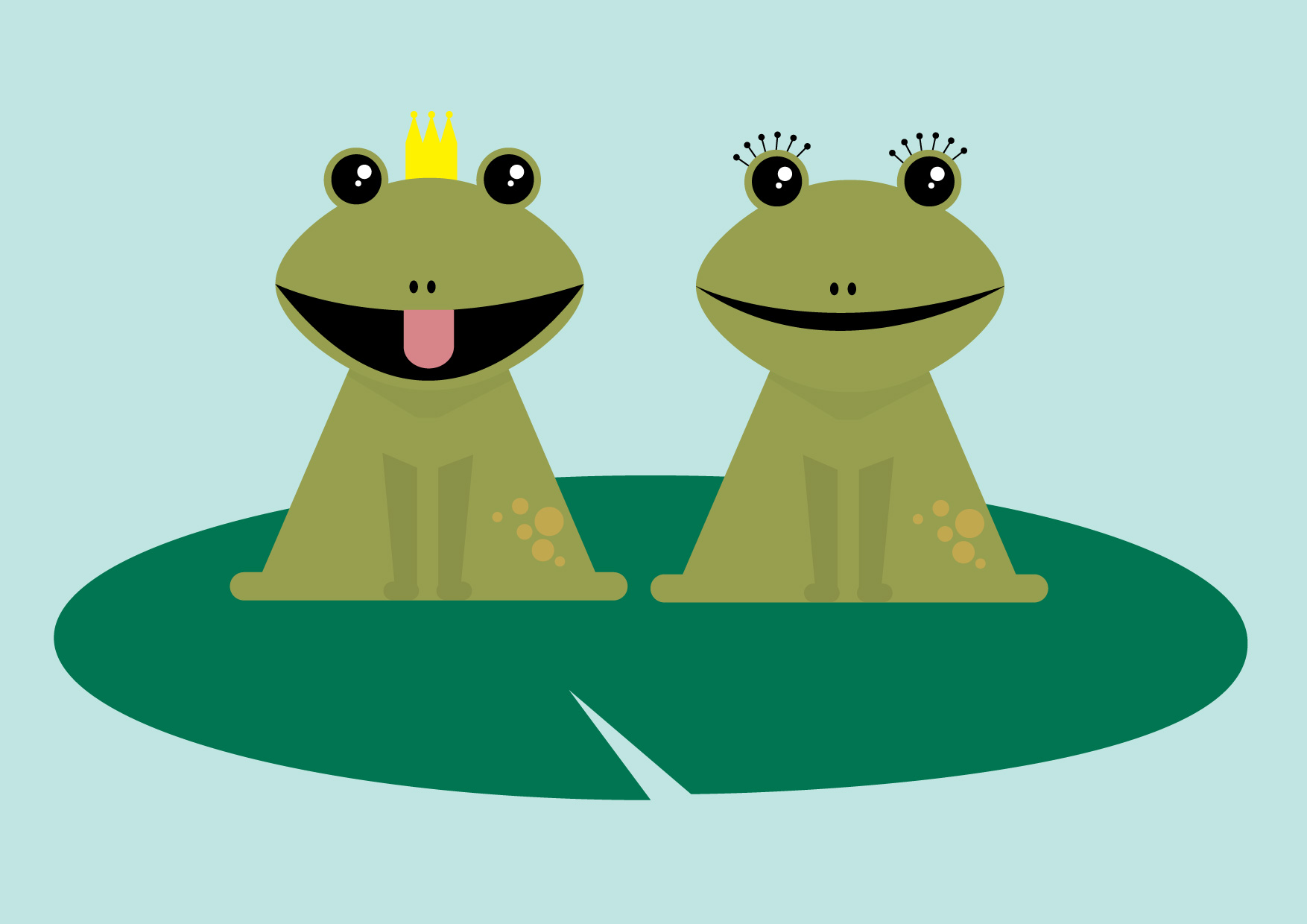 frogs in love vector Illustrations on Creative Market