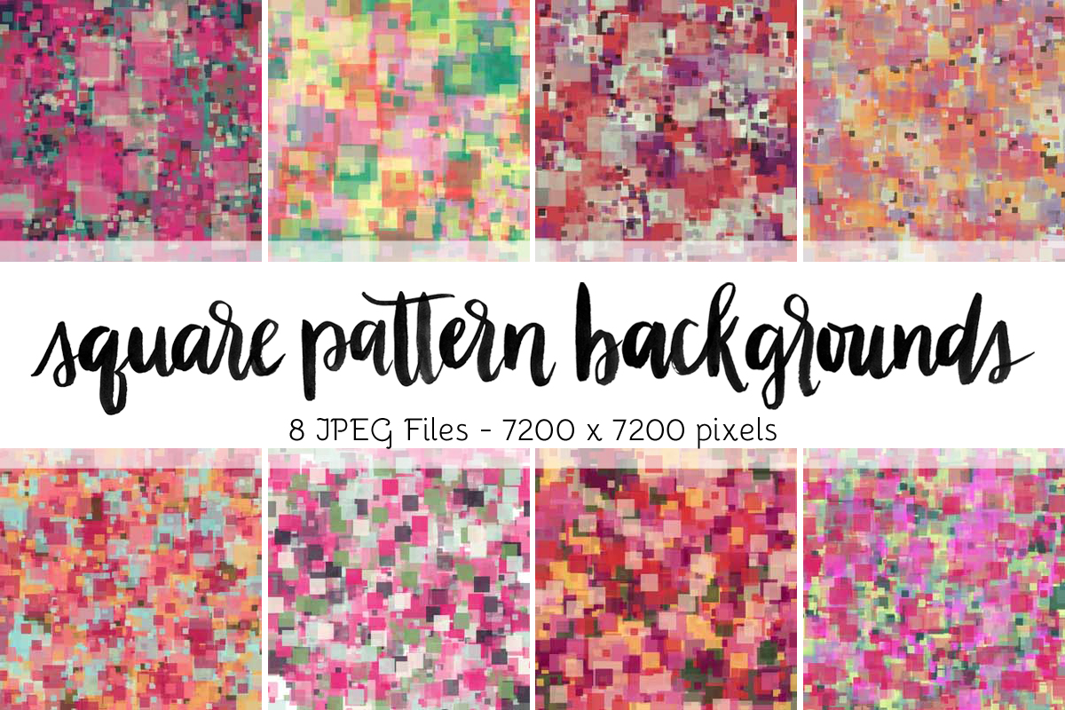 Square Pattern Backgrounds Volume 3 ~ Graphics on Creative Market