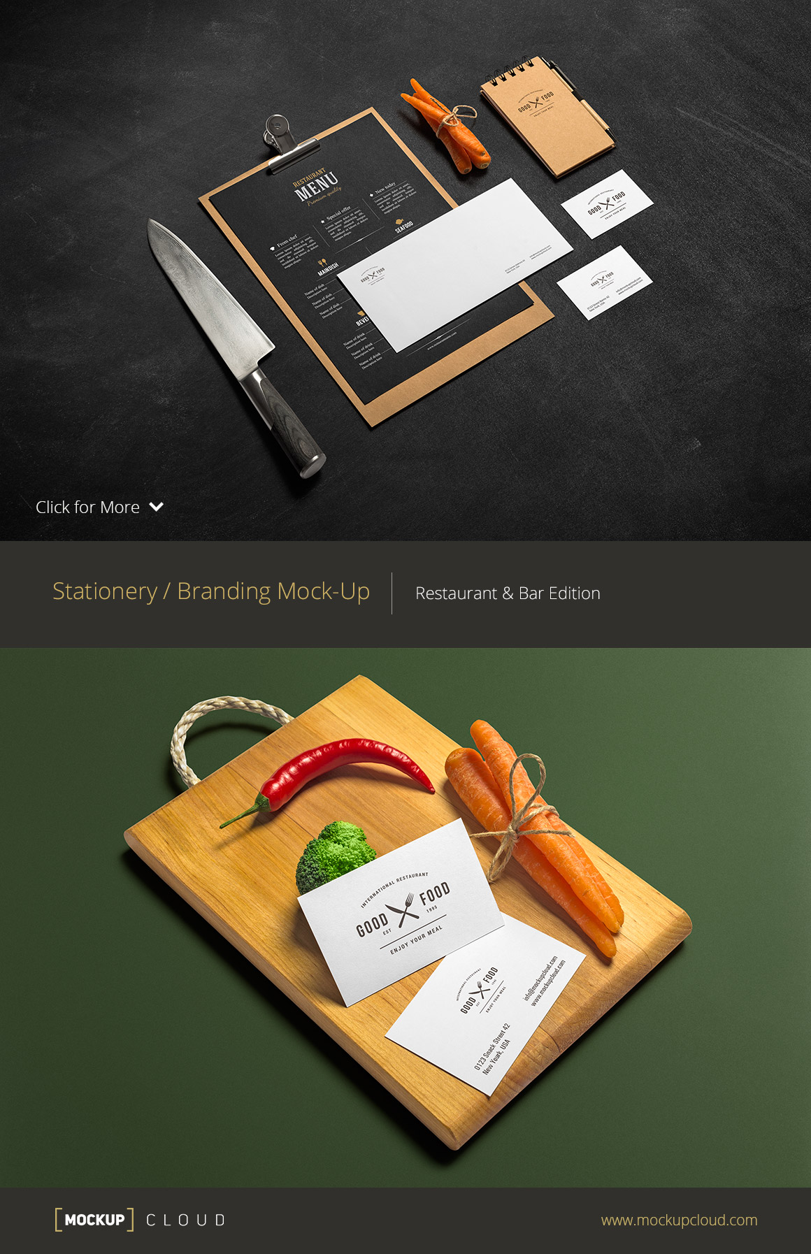 Download Restaurant & Bar /Stationery Mock-Up ~ Product Mockups on Creative Market