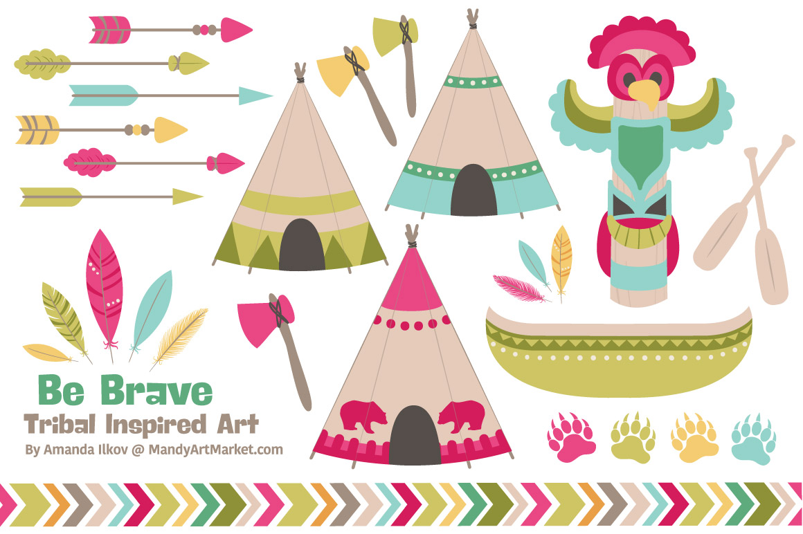 Bohemian Tribal Clipart & Vectors ~ Illustrations on Creative Market