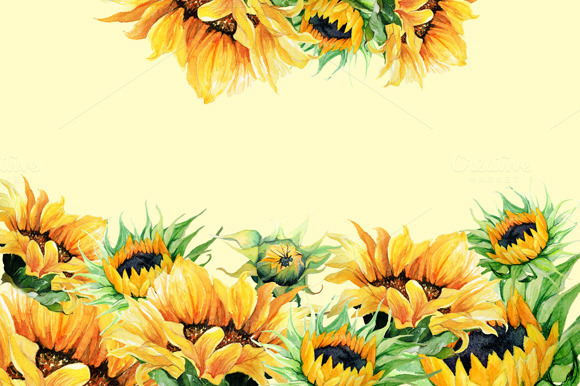 Free Free 229 Watercolor Sunflower Clipart Free SVG PNG EPS DXF File