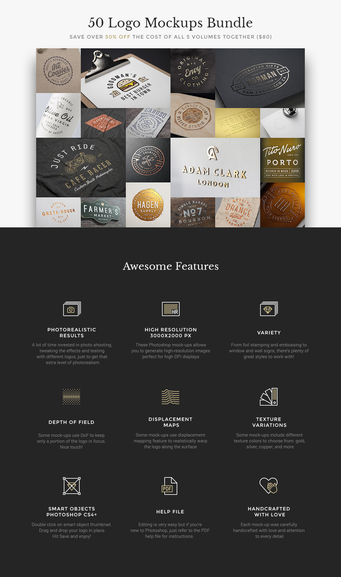 50 Logo MockUps Bundle Product Mockups on Creative Market