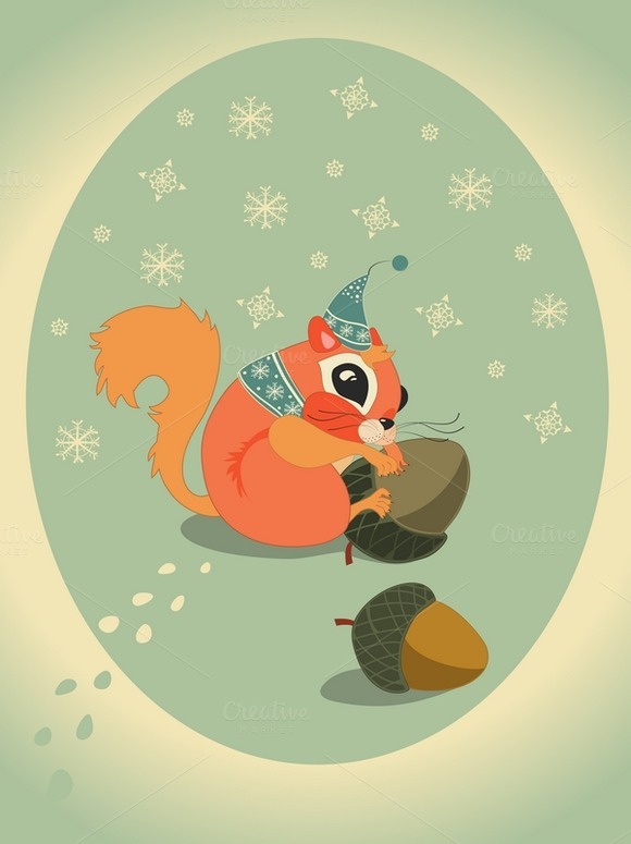 Squirell With Acorn