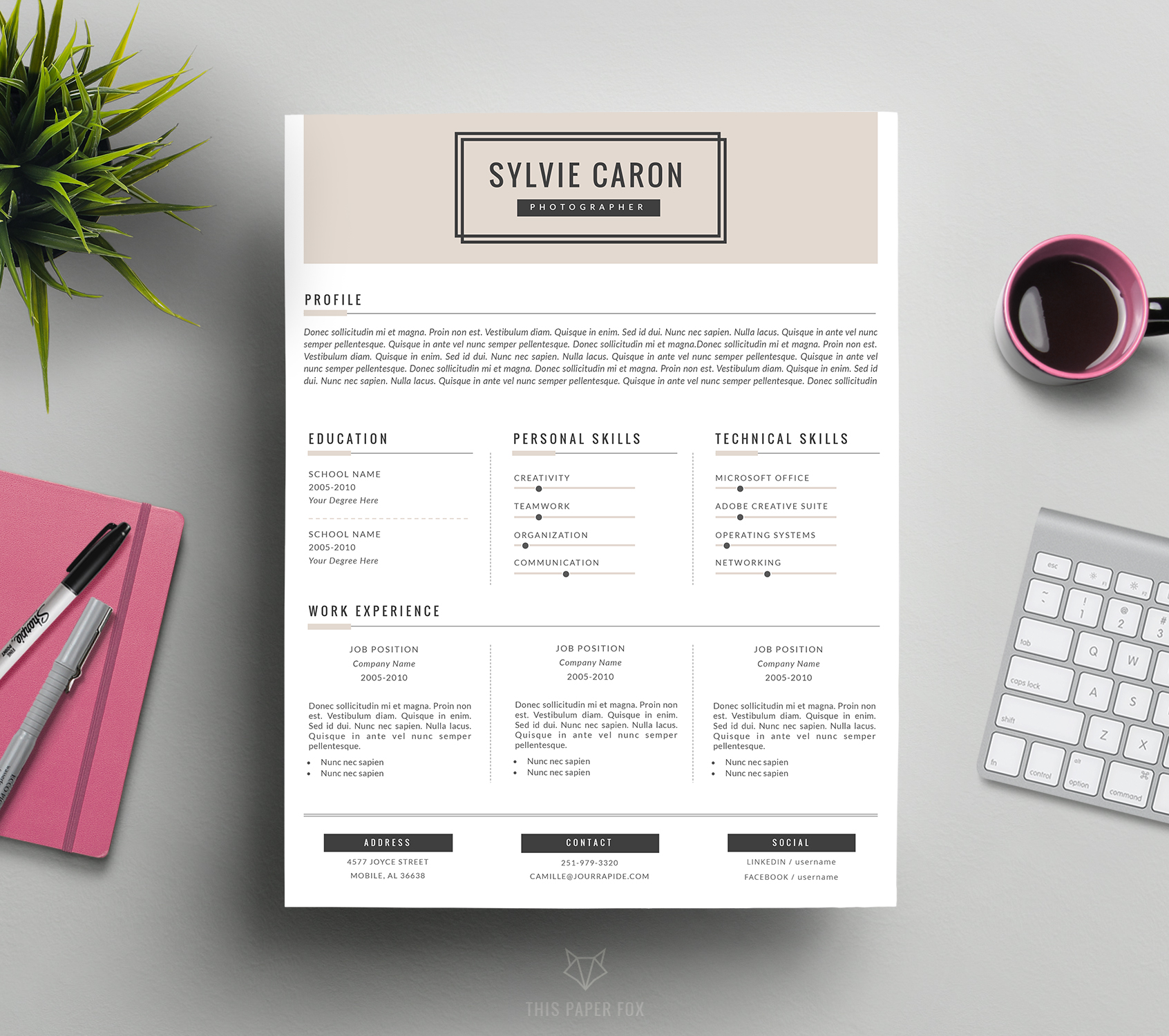 hipster cv template for ms word