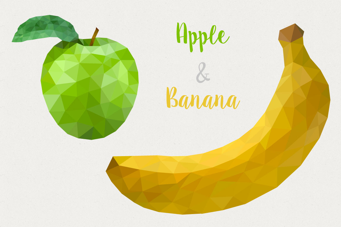 Geometric fruit set ~ Objects on Creative Market