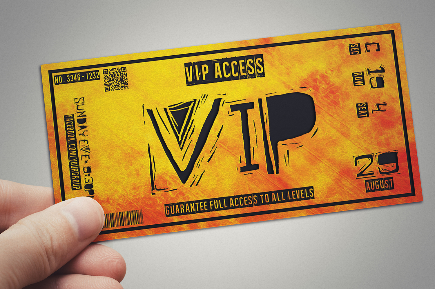 Multipurpose fire style VIP PASS ~ Card Templates on Creative Market