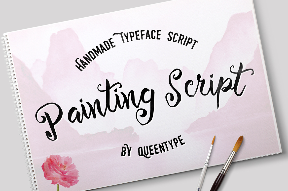 Painting Script + Bonus Script Fonts on Creative Market