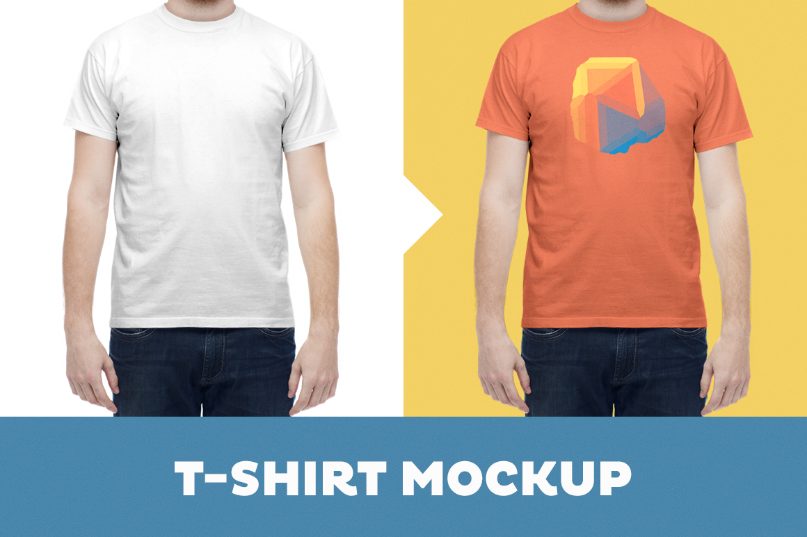 Download T-Shirt Mockup Template - Male Model ~ Product Mockups on Creative Market