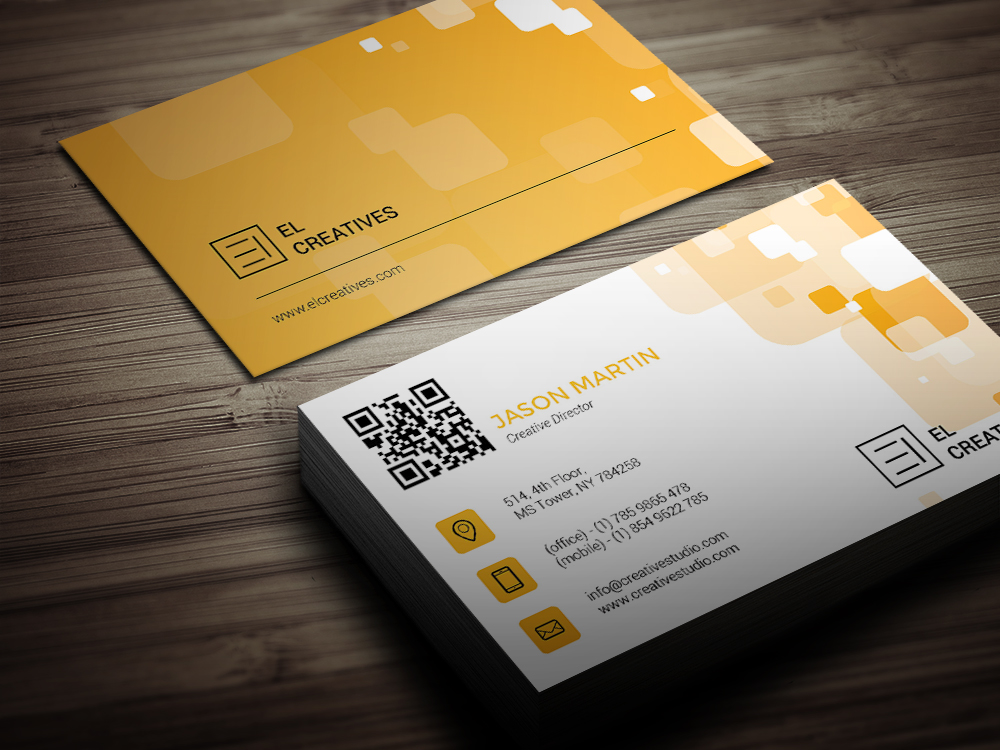 Creative Orange Business Card ~ Business Card Templates on Creative Market