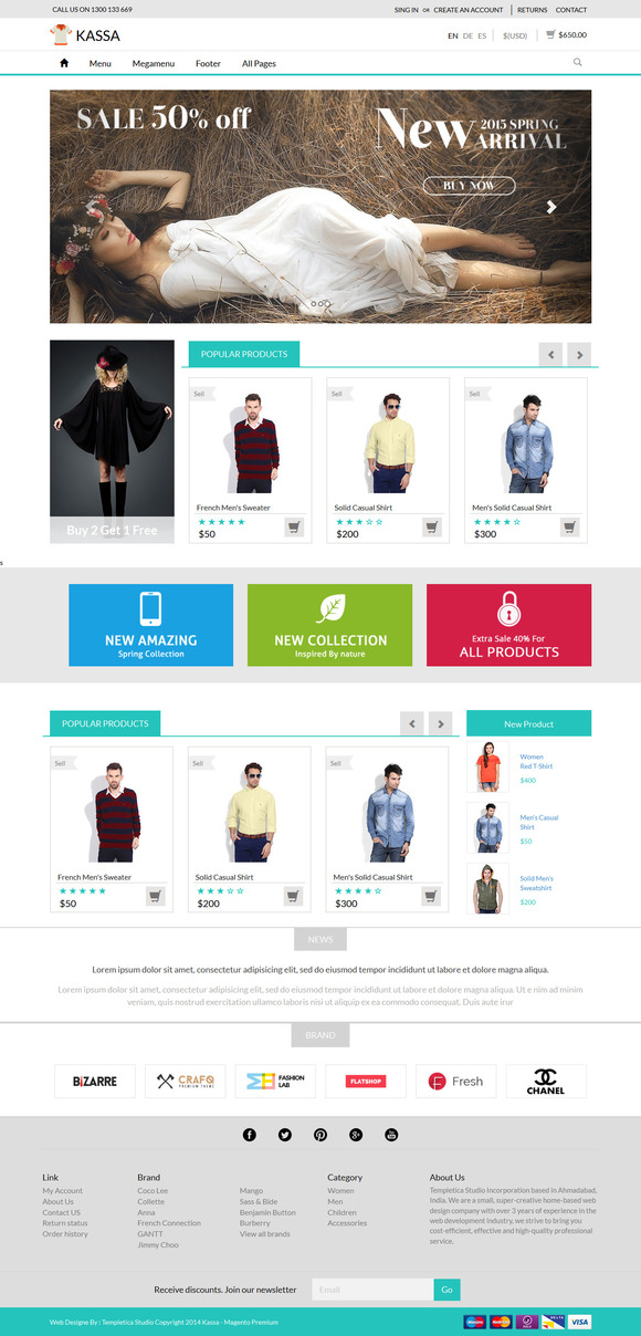 Kassa Ecommerce Responsive Template Bootstrap Themes On Creative Market Responsive Ecommerce Template Bootstrap