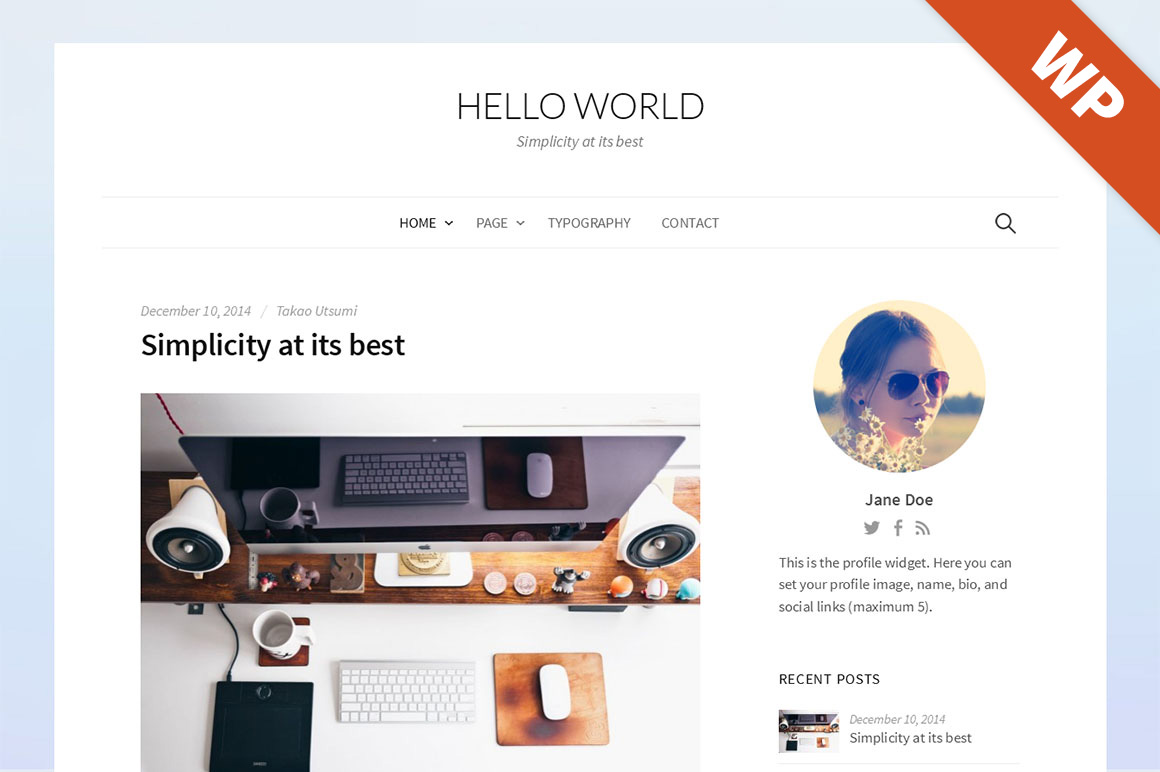  Hello  World  WordPress  Theme WordPress  Blog Themes on 