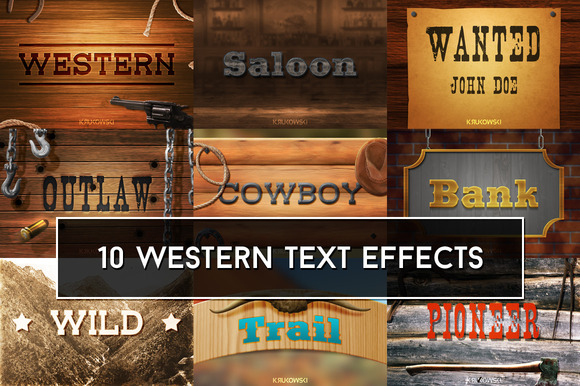 Western Text Effects