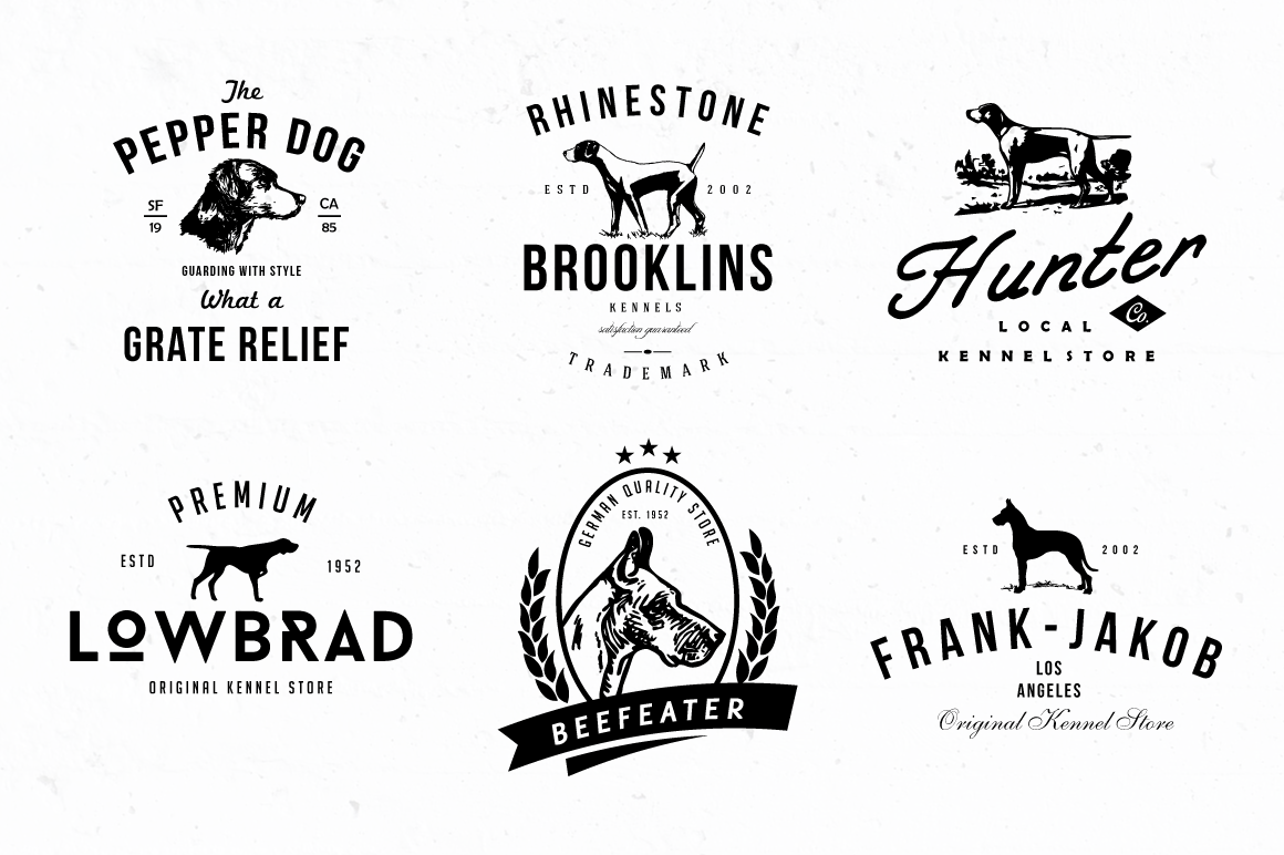 Dog Kennel Logo Badges ~ Logo Templates on Creative Market