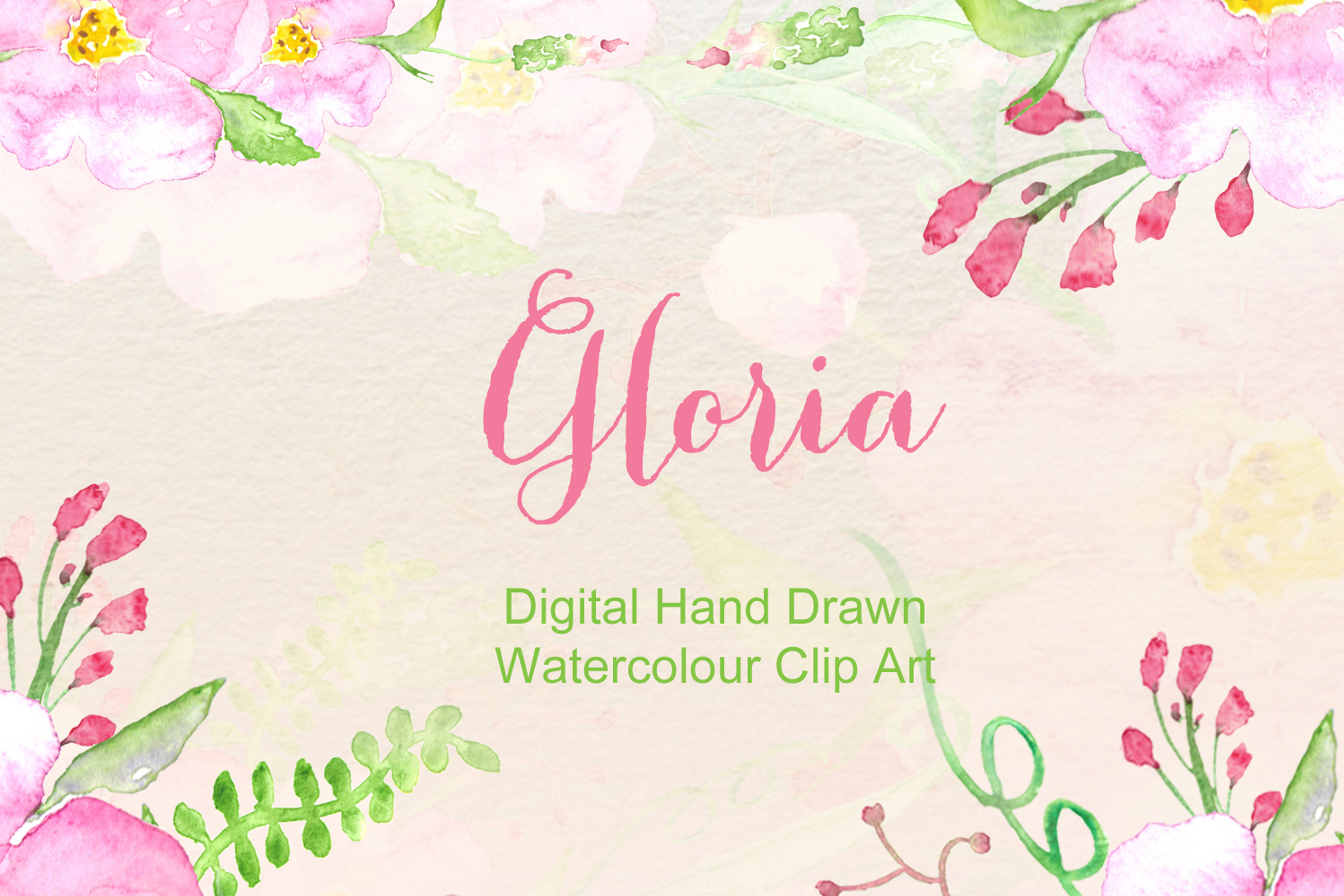 Gloria soft Watercolor Clip Art ~ Graphics on Creative Market