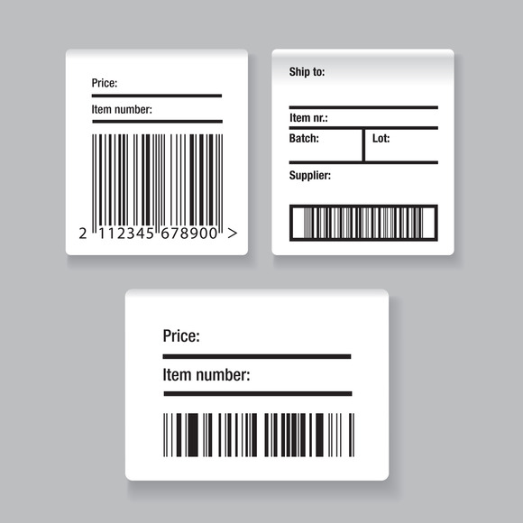 Barcode label set ~ Objects on Creative Market