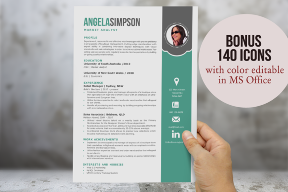 Free Cv Template Stylish  2 in 1 stylish Word ...