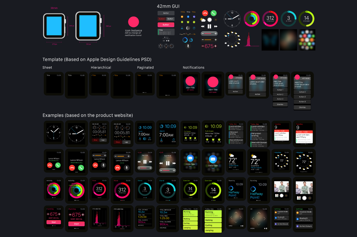 Apple Watch Gui For Illustrator ~ Product Mockups On Creative Market