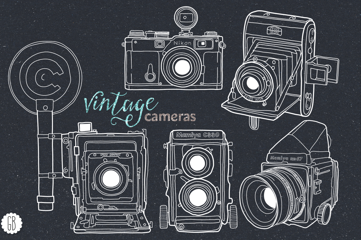 camera retro design drawings