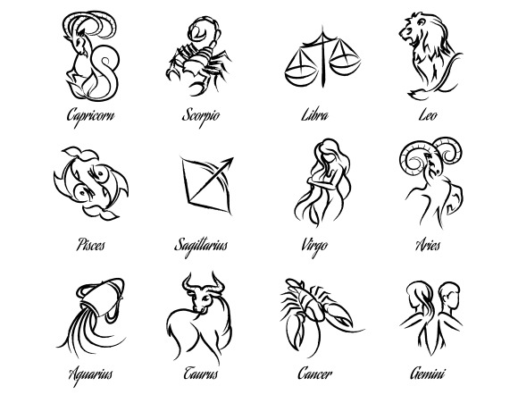Hand drawn astrological zodiac icons ~ Icons on Creative Market