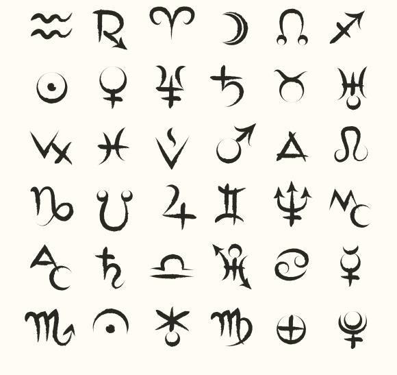 Vector Astrological Symbols ~ Icons on Creative Market