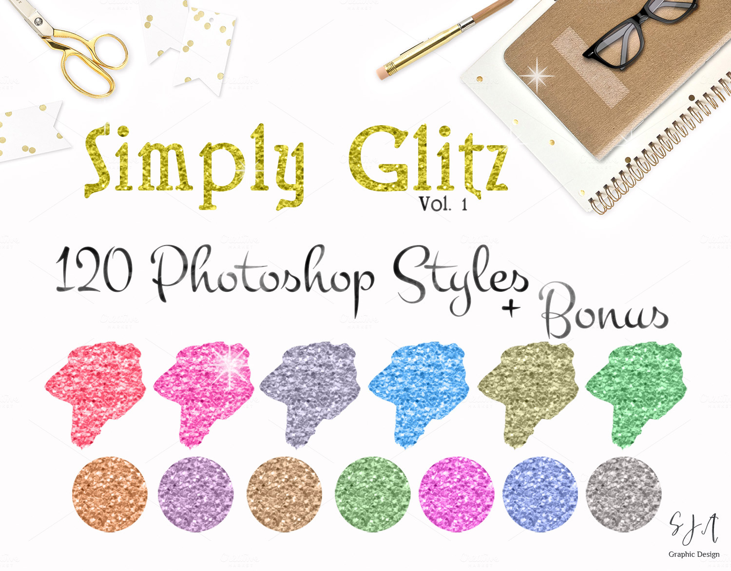 Seamless Glitter Styles Layer Styles on Creative Market