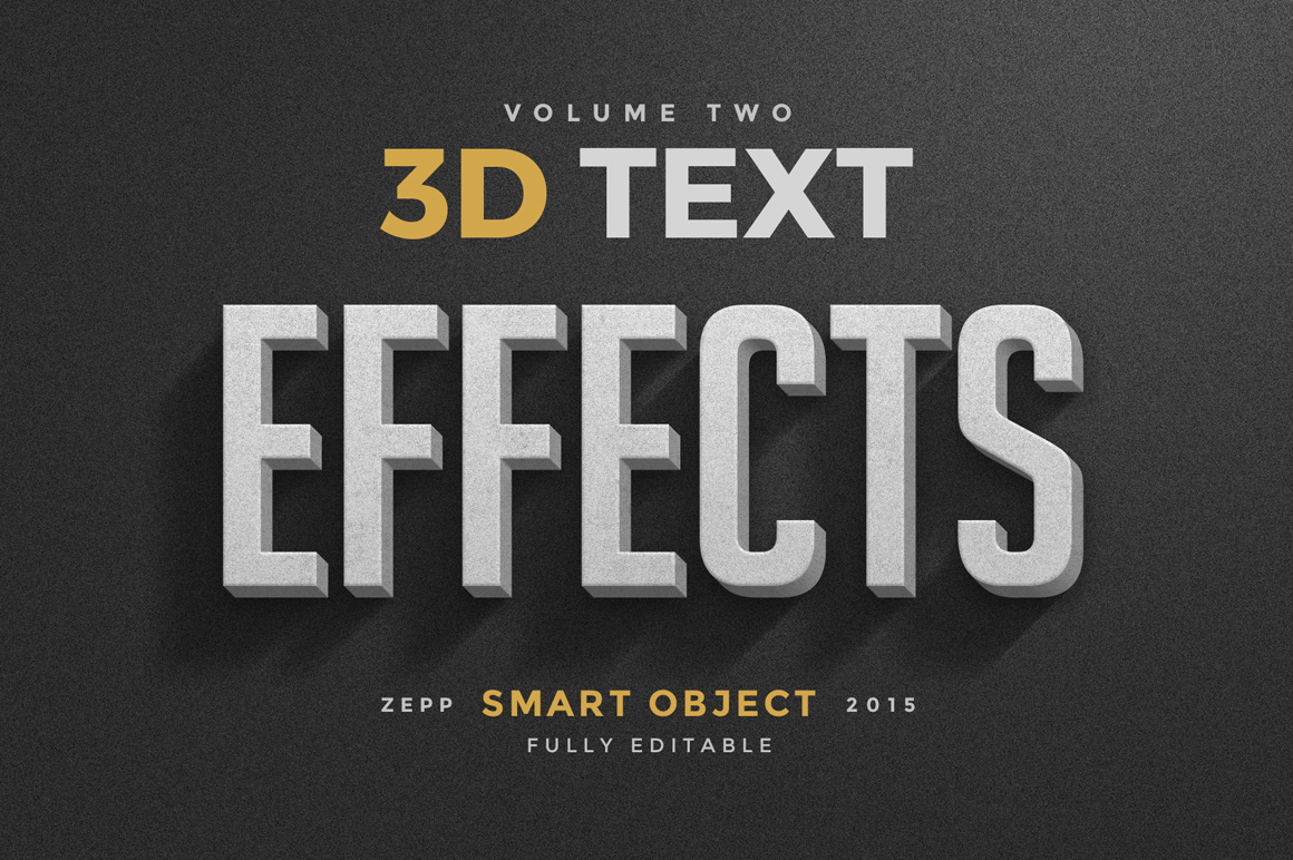 Download 3D Text Effects Vol.2 ~ Add-Ons on Creative Market
