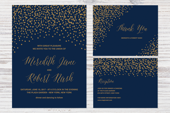 Wedding Invitation Templates Confetti