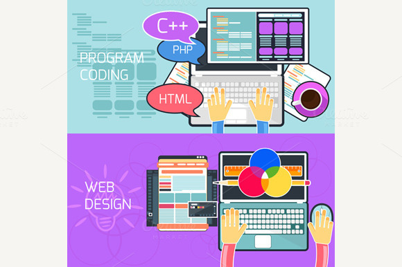 Program Coding and Web Design ~ Illustrations on Creative Market