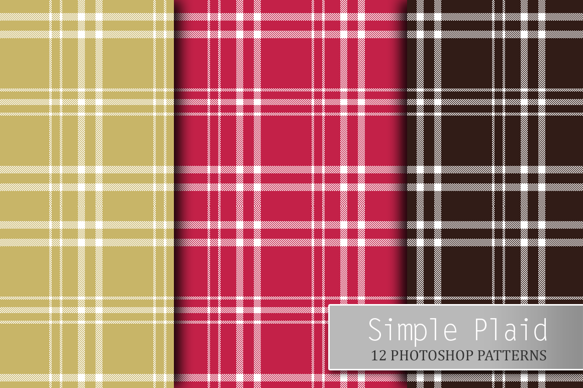 Simple Plaid Patterns on Creative Market