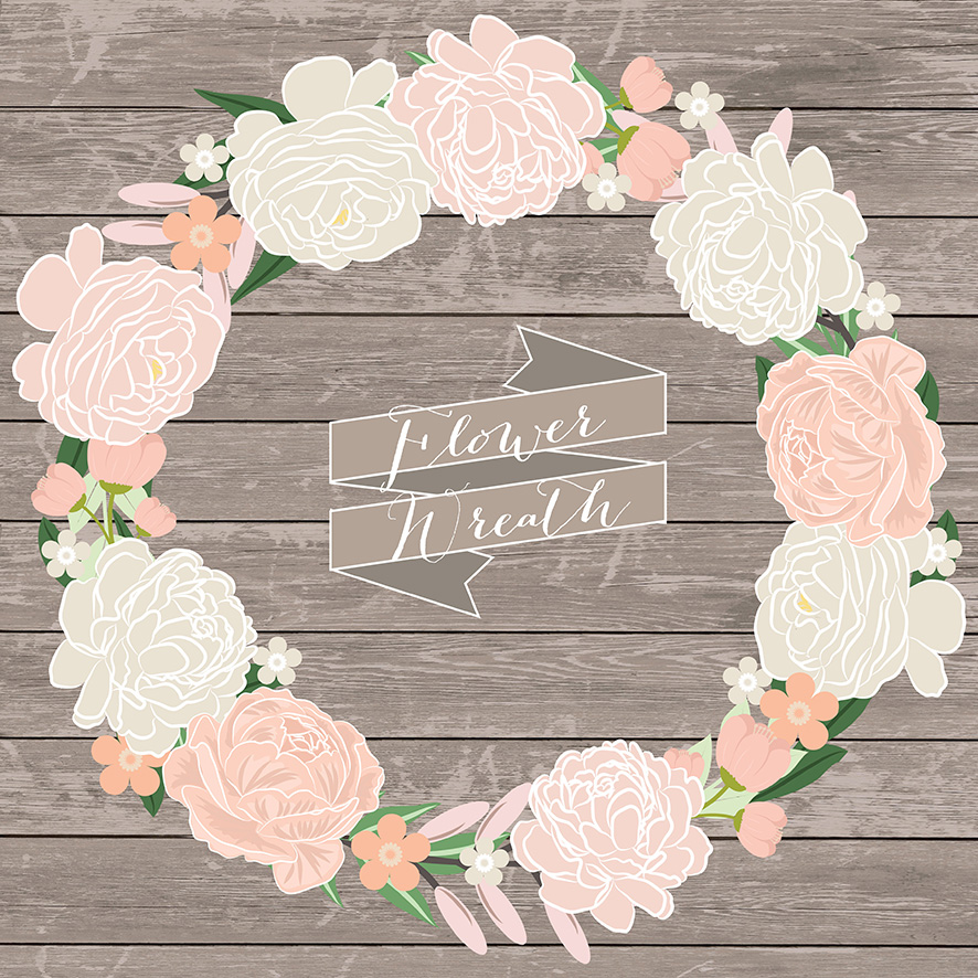 Vector rustic floral wedding element ~ Illustrations on Creative Market