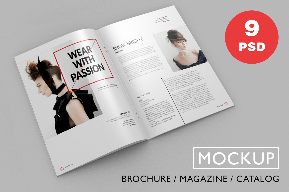 Download Brochure / Magazine PSD Mock-Ups ~ Product Mockups on ... PSD Mockup Templates
