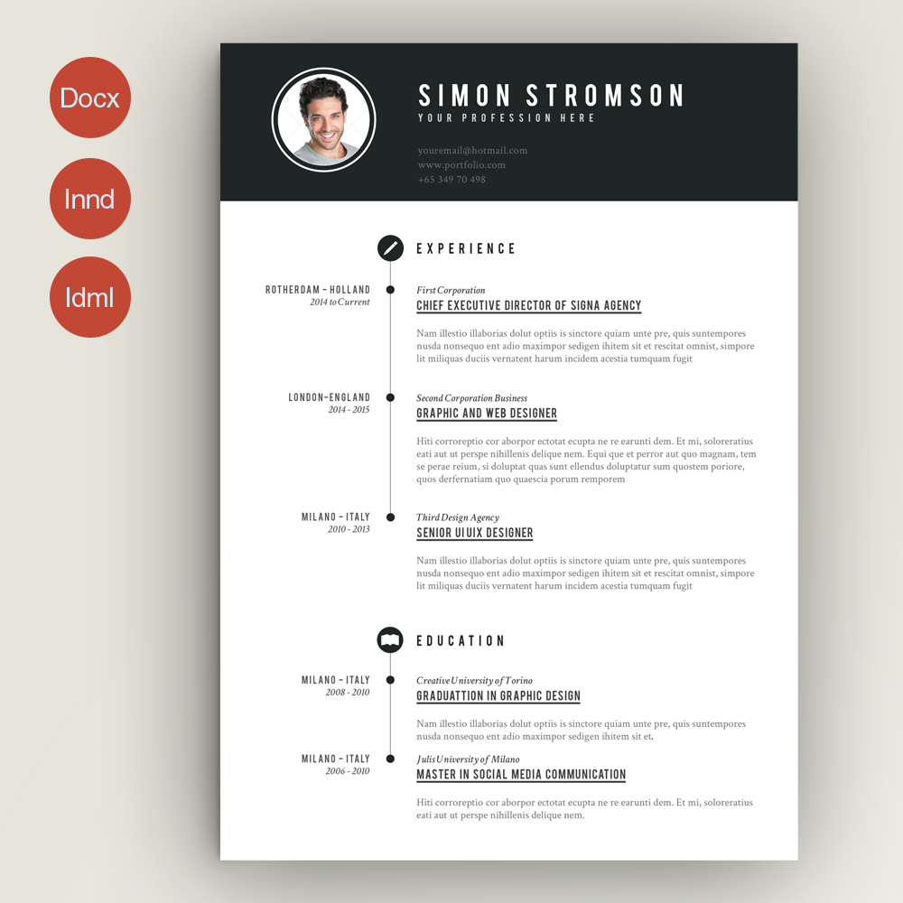 Resume & Cover ~ Resume Templates on Creative Market