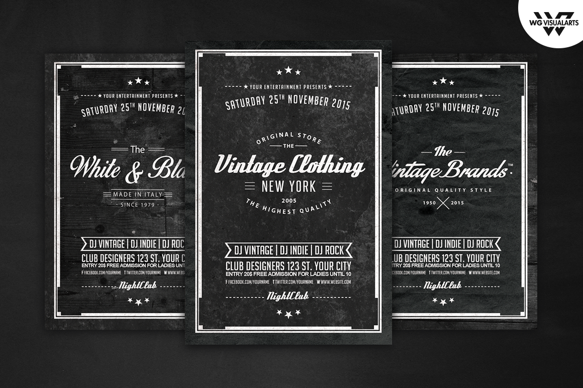 9 VINTAGE Flyer Bundle Vol.2 ~ Flyer Templates on Creative Market