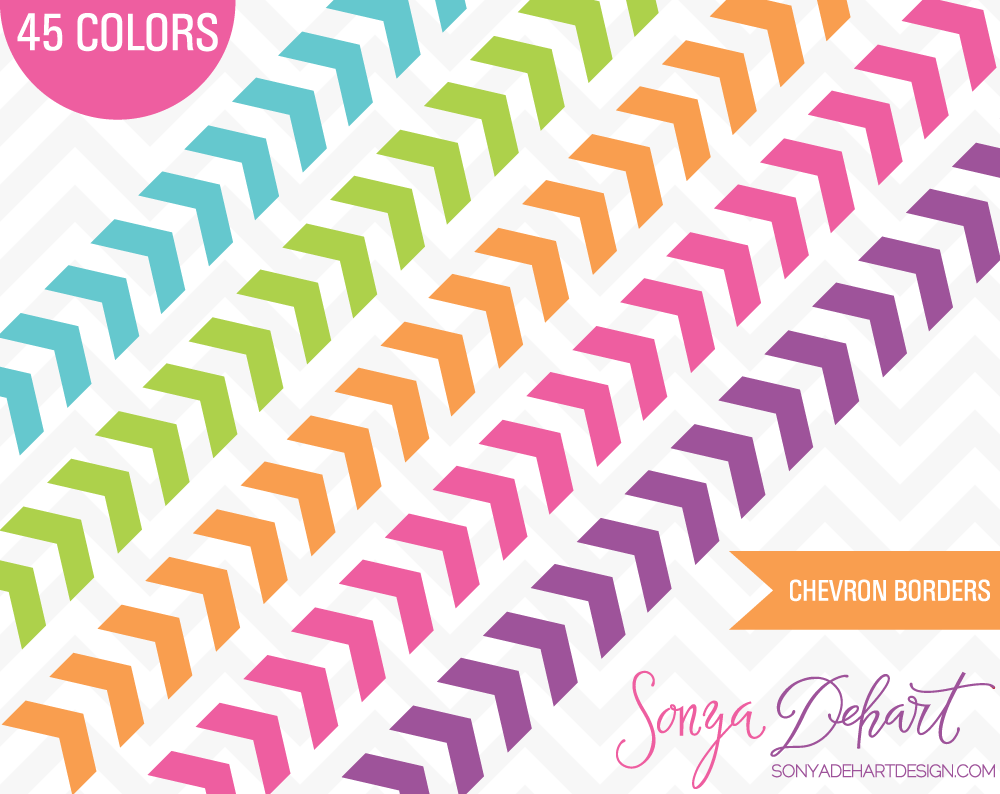 Download Clip Art Chevron Borders 45 Colors ~ Illustrations on ...