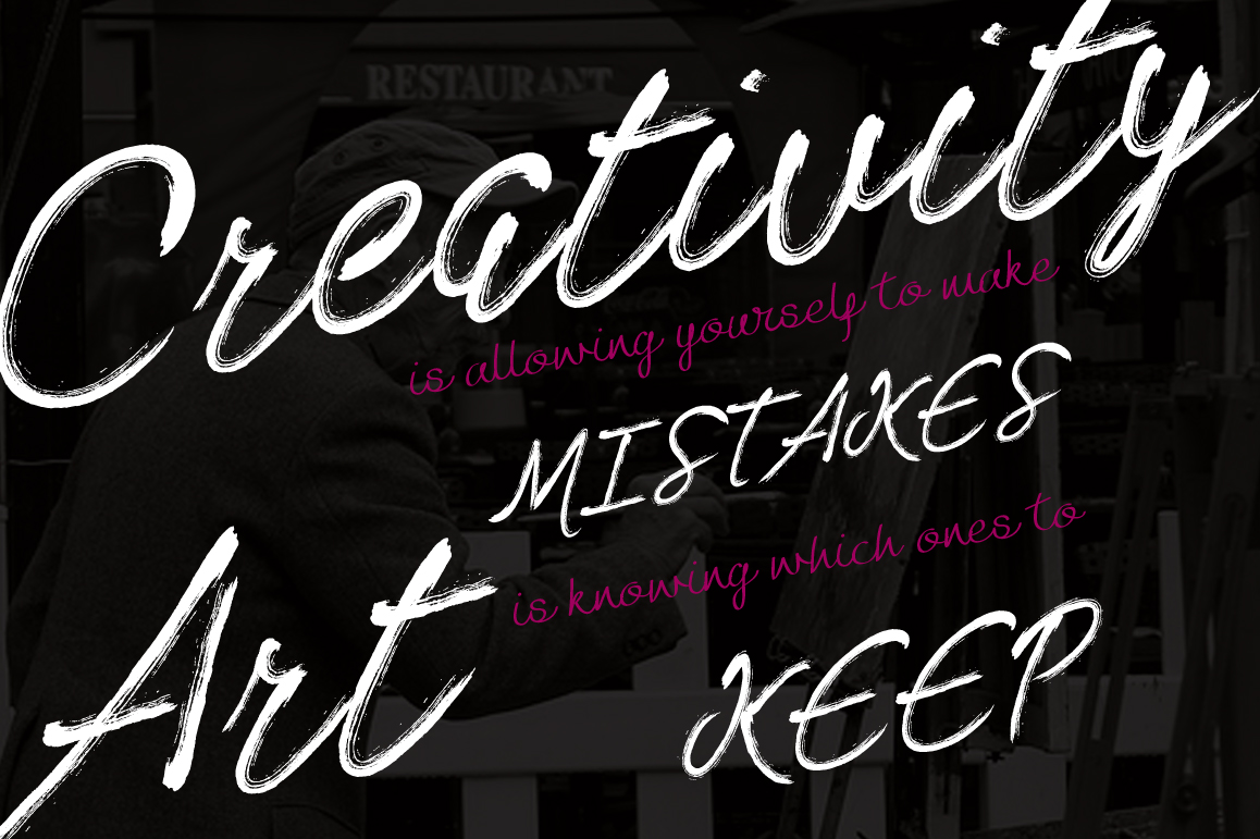 Artist Brush Script Display Fonts on Creative Market