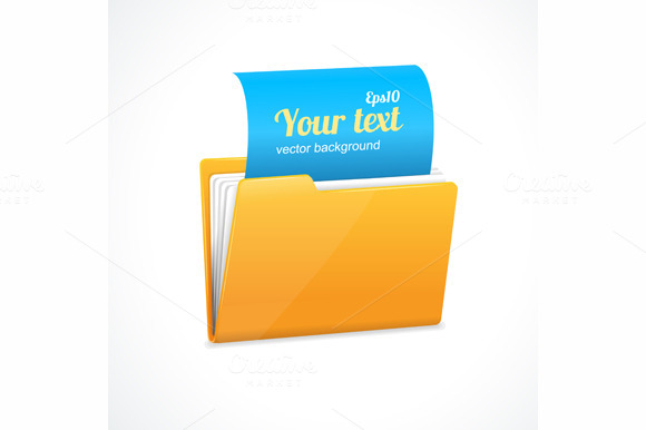 Yellow File Folder Icon Isolated Yellow File Folder Icon Isolated