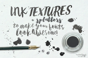 Ink Textures For Fonts