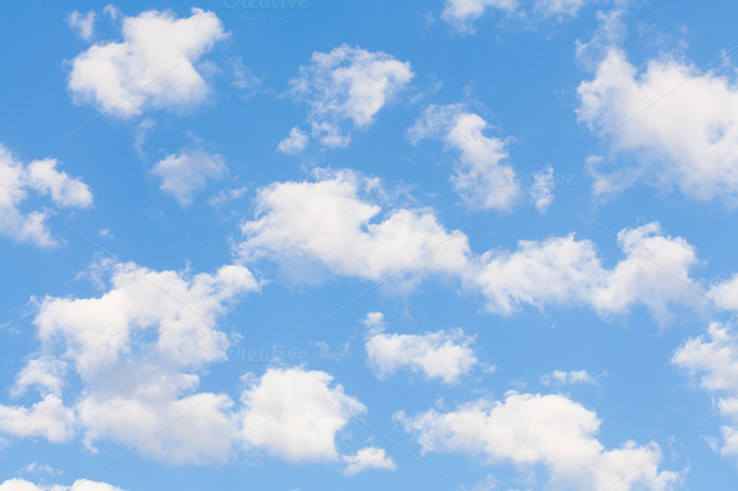 Clouds with blue sky ~ Photos on Creative Market