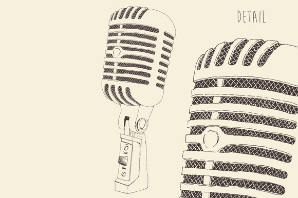 Studio Microphone Illustration Studio Microphone Illustration