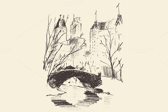 Sketch Of A Central Park Sketch Of A Central Park