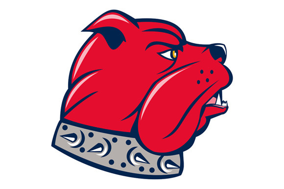 Red Bulldog Head Isolated Cartoon Red Bulldog Head Isolated Cartoon