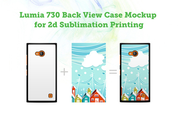 Lumia 730 Back View Case Mockup Lumia 730 Back View Case Mockup