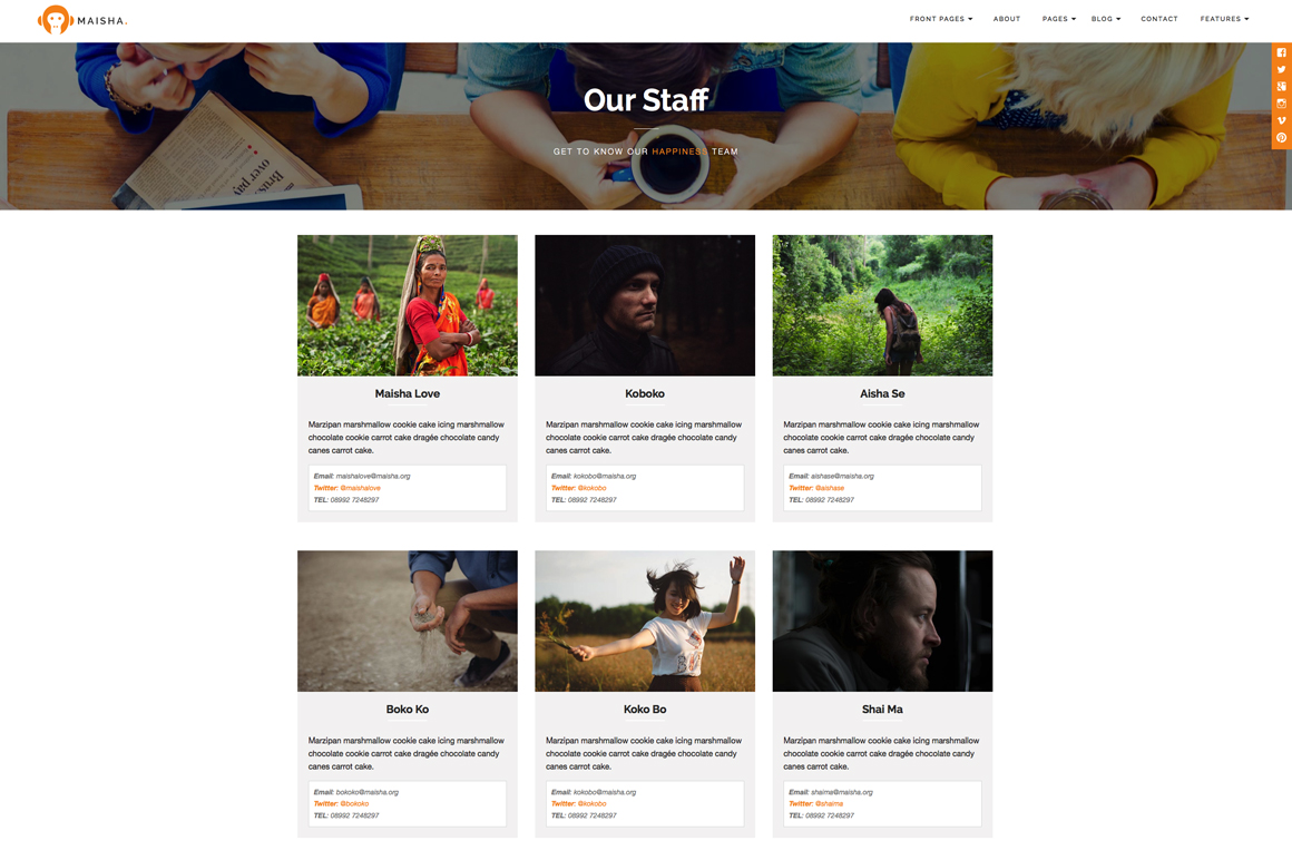 Maisha Charity WordPress Theme WordPress Themes on Creative Market