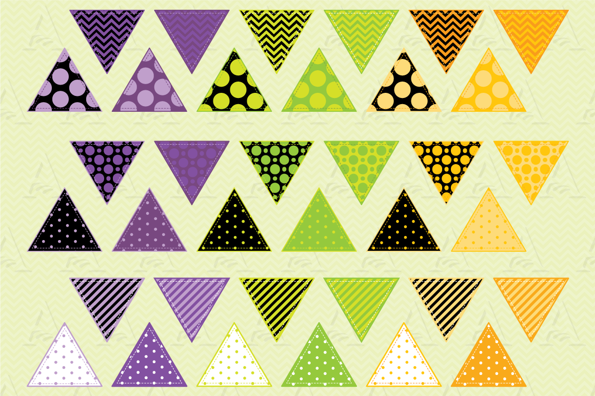 Halloween Bunting Triangle Flags Illustrations on Creative Market